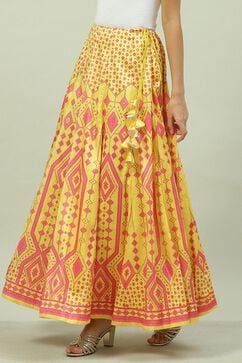 Yellow Art Silk Skirt image number 2
