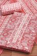 Pink Cotton Unstitched Suit Set image number 1