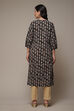 Charcoal Cotton Straight Printed Kurta image number 2