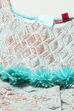 Aqua Green Poly Jacquard Flared Yarndyed Dress image number 1