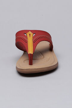 Orange And Red Pu Formal Flats image number 5