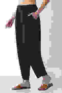 Indigo Blue Viscose Rayon Relaxed Solid Pants image number 2