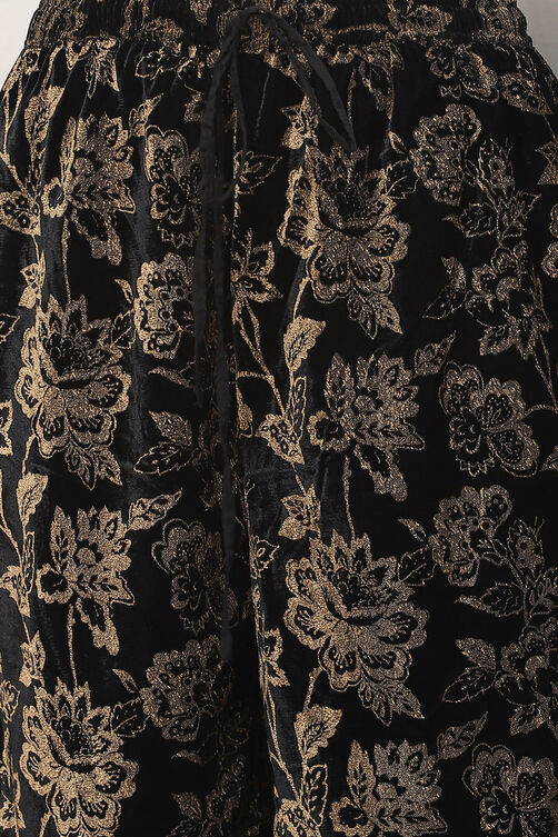 Black Velvet Straight Palazzo image number 1