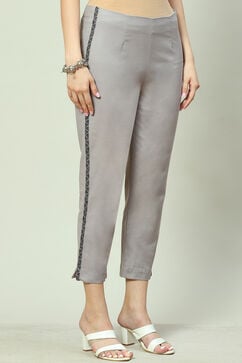 Good Grey Cotton Blend Pants image number 3