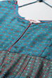 Fuchsia Anarkali Art Silk Printed Kurta image number 1