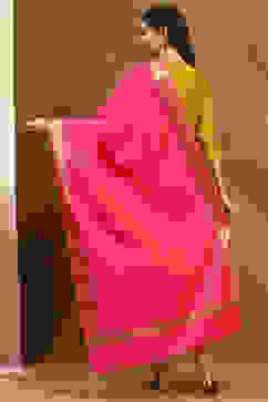 Pink Yarn-Dyed Festive Dupatta image number 3