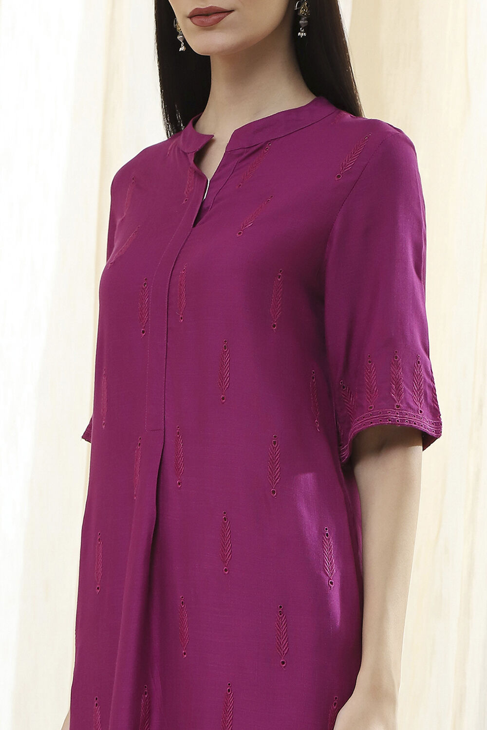 Blush Pink Straight Kurta Set image number 1