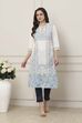White Cotton Straight Kurta image number 5