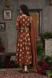 Brown Polyester Kalidar Yarndyed Suit Set image number 4