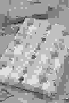 Blue Cotton Printed Embroidered Unstitched Suit Set image number 1