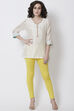 Moss Green Viscose Lycra Solid Leggings image number 4