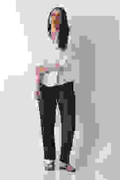 Blue Tencel Slim Pants image number 0