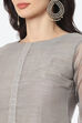 Grey Upada Silk Easy Stitch Suit Set image number 1