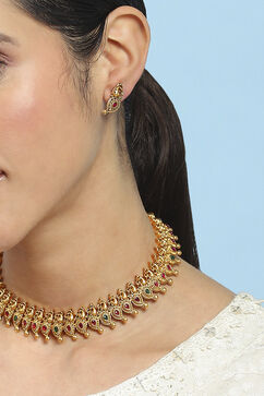 Red Green Alloy Necklace Set image number 1
