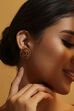 Gold Plated Brass Stud Temple Earrings image number 1