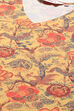 Mustard Cotton Blend Printed Kurti image number 1