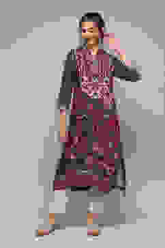 Teal LIVA Straight Printed Kurta image number 5