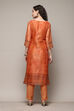 Peach Chanderi Unstitched Suit Set image number 5