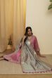 Silver Kattan Silk Floral Design Dupatta image number 4