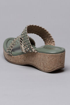 Sea Green Synthetic Formal Platform Heel image number 3