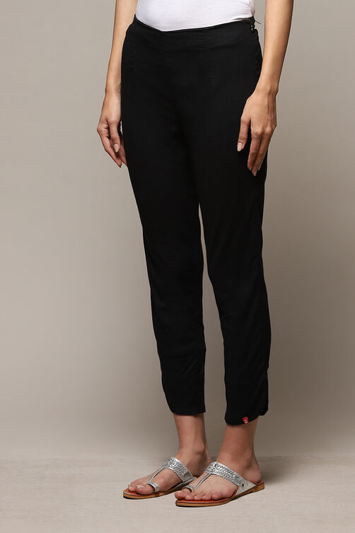 Grey Viscose Blend Pant image number 2