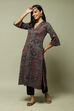 Olive Green Straight Printed Kurta image number 0