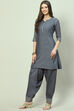 Grey Art Silk A-Line 2 Piece Set image number 0