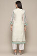 White Pink Muslin Unstitched Suit set image number 6