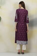 Blue A-Line Viscose Kurta image number 5