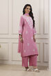 Blue Poly Viscose Straight Suit Set image number 5