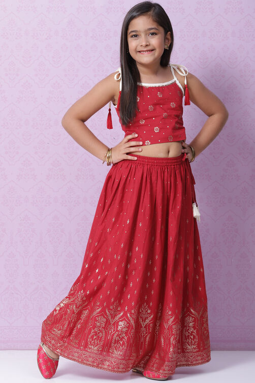 Blue Cotton Lehenga Set image number 0