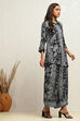 Black Viscose Rayon Straight Printed Kurta Set image number 5
