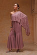 Rose Pink Georgette Heavy Beaded Embroidery Jumpsuit image number 2