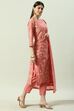 Sage Green Cotton Blend Straight Kurta Pants Suit Set image number 6