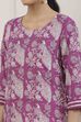 Purple Cotton Straight Kurta image number 1