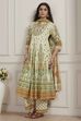 Neutral Cotton Kalidar Suit Set image number 7