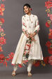 Rohit Bal Cream Cotton Blend Straight Kurta Suit Set