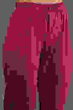 Rohit Bal Maroon Silk Chanderi Floral Straight Suit Set image number 2