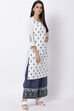 White Cotton Straight Kurta Palazzo Suit Set image number 3