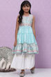 Mint Green Art Silk Short Kurti image number 0