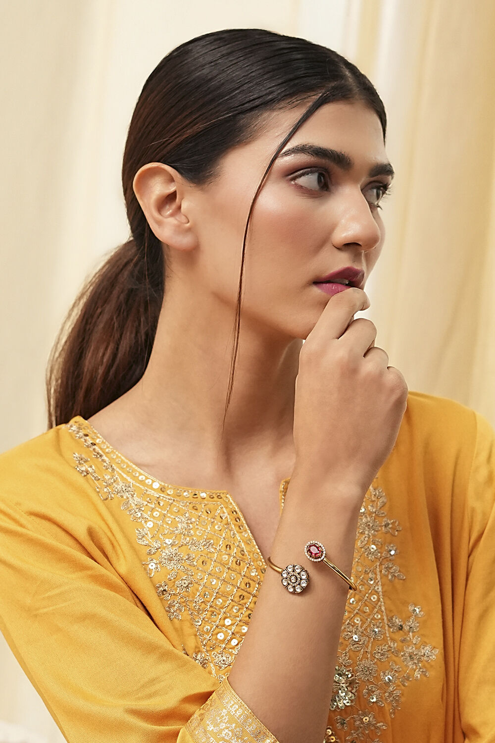 Red Brass Bracelet image number 2