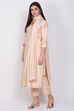 Black Art Silk Straight Kurta Pant Suit Set image number 2