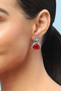 Red Brass earrings image number 1