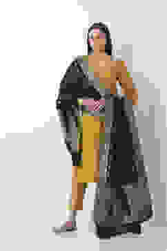 Green Black Art Silk Dupatta image number 3