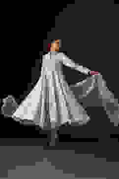 Rohit Bal Off White Cotton Silk Anarkali Embroidered Suit Set image number 0