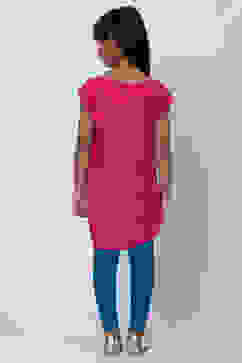 Pink Cotton Straight Kurta Capri Suit Set image number 4