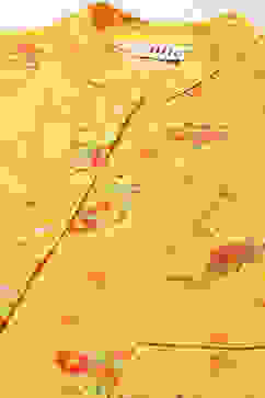 Yellow Cotton Straight Kurta Slim Pant Suit Set image number 1