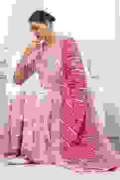 Fuchsia Cotton Floral Printed Kalidar Suit Set image number 6