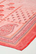 Red Cotton Blend Floral Digital Print Unstitched Suit Set image number 4