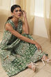 Green Cotton Printed Flared Jumpsuit image number 0